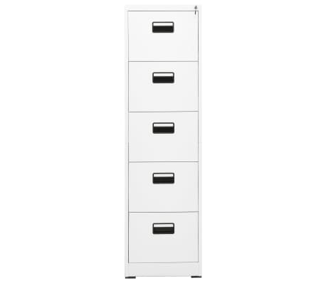 vidaXL Filing Cabinet White 46x62x164 cm Steel