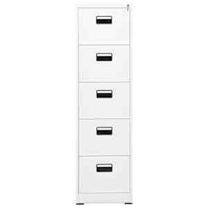 vidaXL Spintelė dokumentams, baltos spalvos, 46x62x164cm, plienas