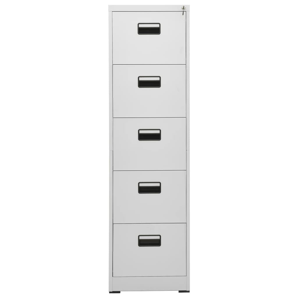 Thumbnail - vidaXL Aktenschrank Hellgrau 46x62x164 cm Stahl