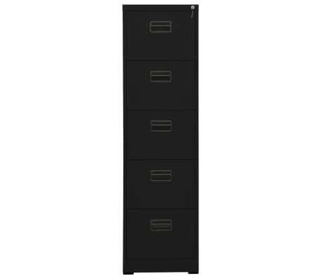 vidaXL Kancelářská skříň černá 46 x 62 x 164 cm ocel