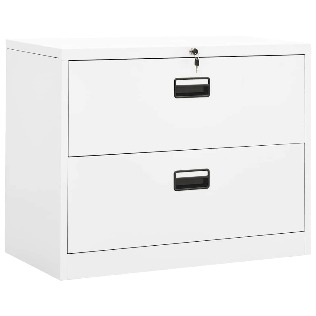 Arhivska omarica bela 90x46x72,5 cm jeklo