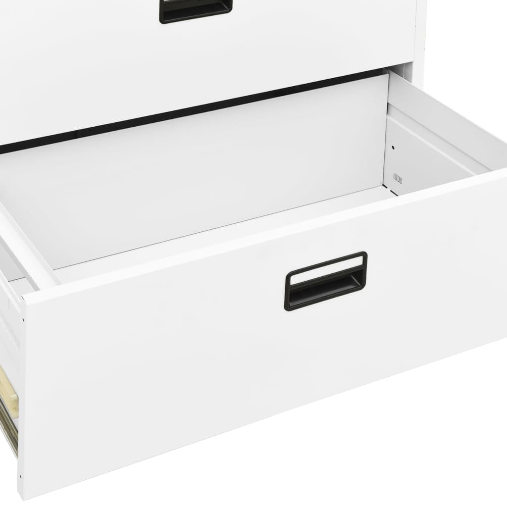 Fehér acél irattartó szekrény 90 x 46 x 72,5 cm 