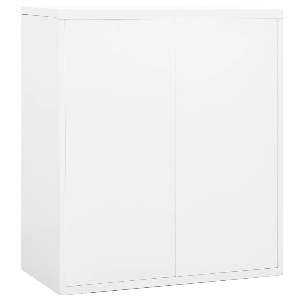 Kancelářská skříň bílá 90 x 46 x 103 cm ocel