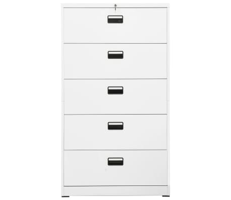 vidaXL Kancel&aacute;řsk&aacute; skř&iacute;ň b&iacute;l&aacute; 90 x 46 x 164 cm ocel