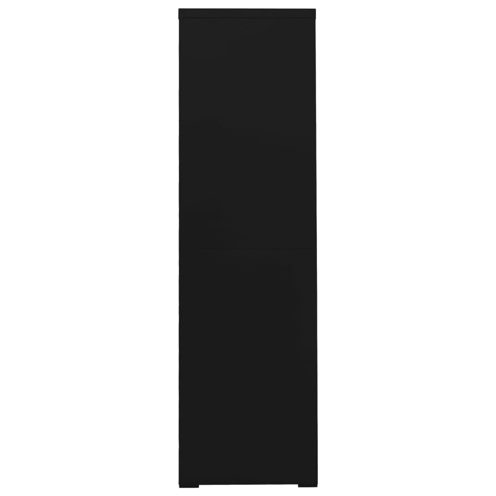 Fekete acél irattartó szekrény 90 x 46 x 164 cm 