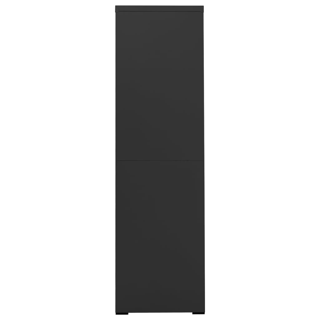 Antracitszürke acél irattartó szekrény 90 x 46 x 164 cm 