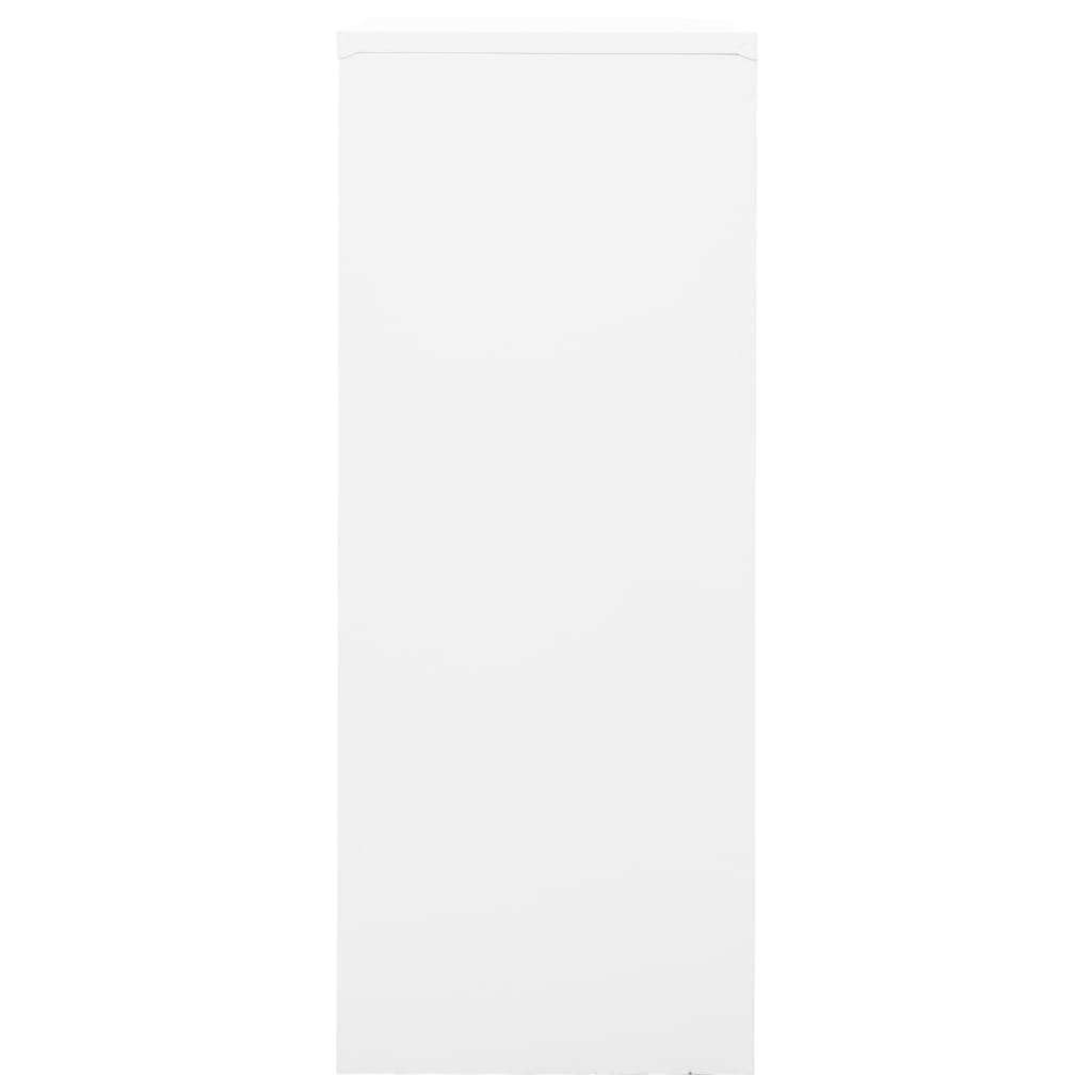 imagem de vidaXL Armário de escritório 90x40x102 cm aço branco4