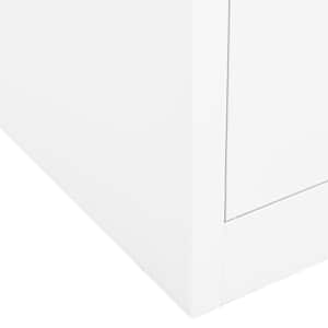 Kancelářská skříň bílá 90 x 40 x 102 cm ocel - obrázek 9