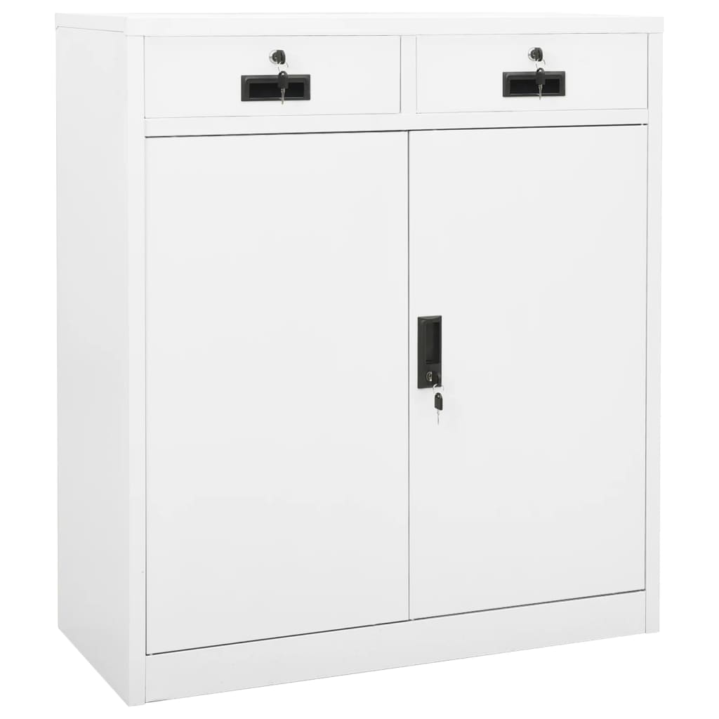 Vidaxl - vidaXL Armário de escritório 90x40x102 cm aço branco