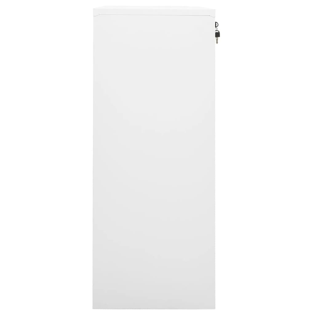 imagem de vidaXL Armário de escritório 90x40x102 cm aço branco4