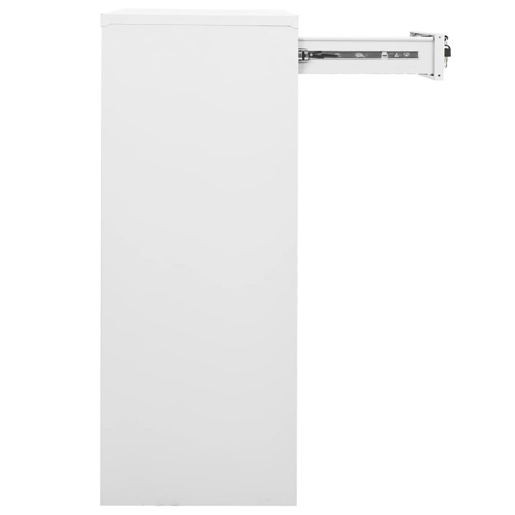 imagem de vidaXL Armário de escritório 90x40x102 cm aço branco5