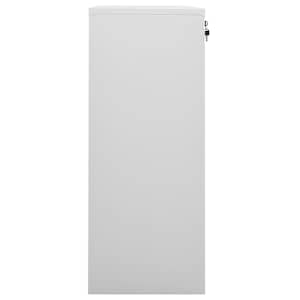 Kancelářská skříň světle šedá 90 x 40 x 102 cm ocel - obrázek 3