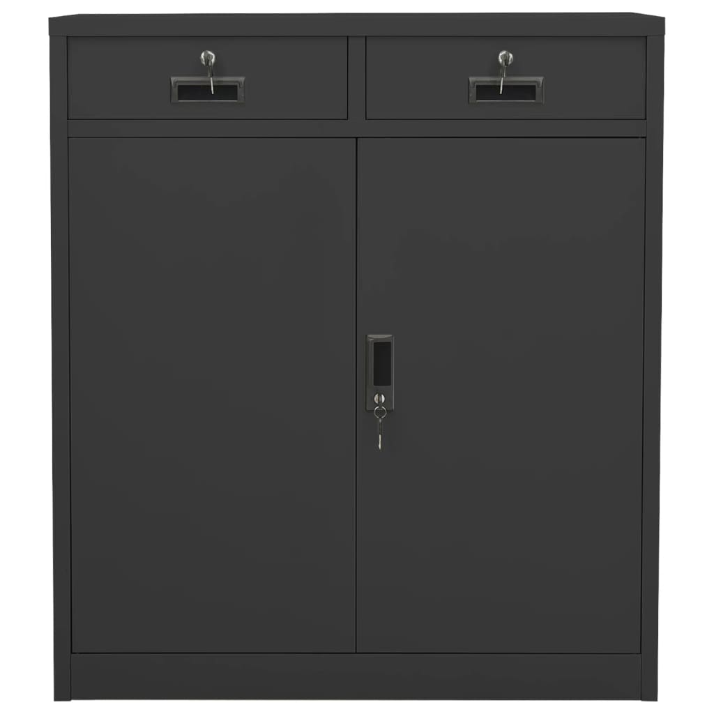 Thumbnail - vidaXL Büroschrank Anthrazit 90x40x102 cm Stahl