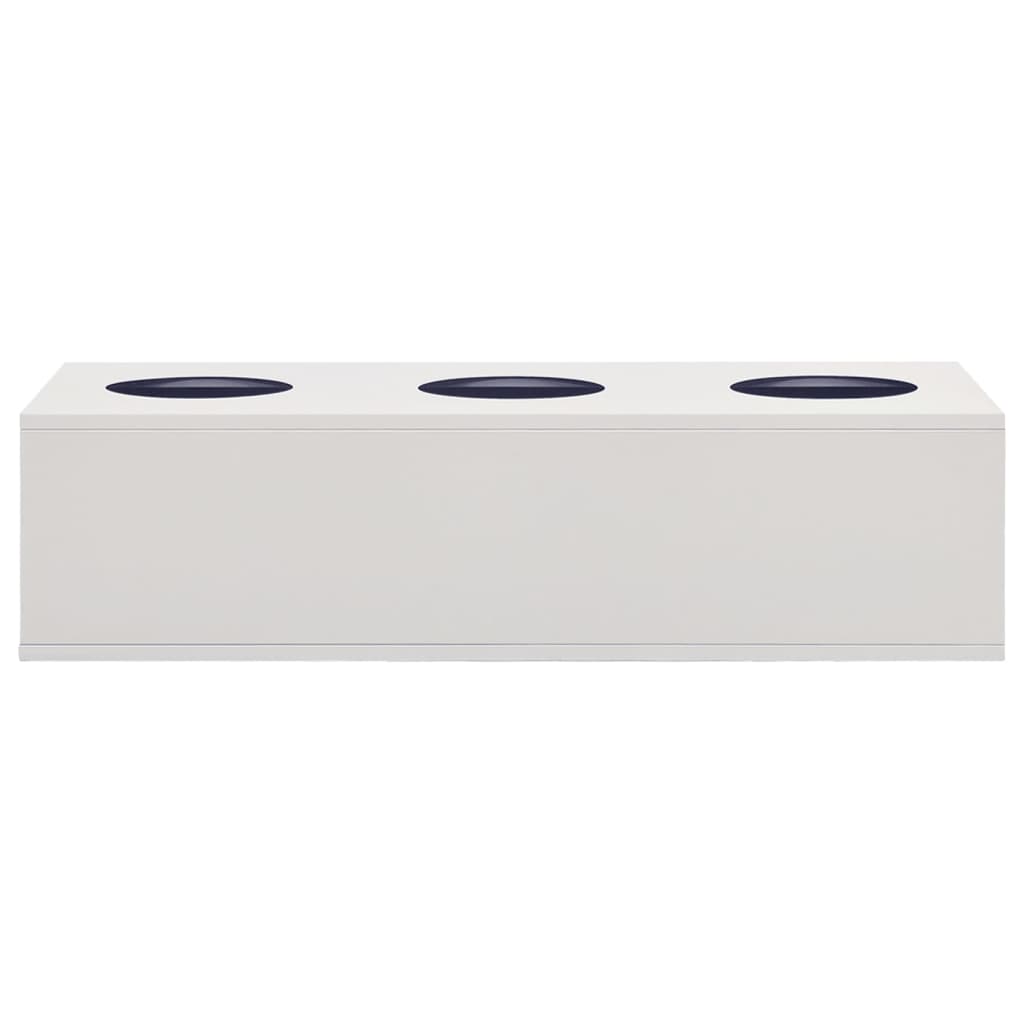 

vidaXL Kantoorbloembak 90x40x23 cm staal lichtgrijs