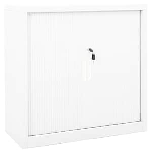 vidaXL liugustega kapp, valge, 90x40x90 cm, teras