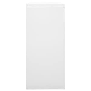 Skříň s posuvnými dveřmi šedá 90 x 40 x 90 cm ocel - obrázek 3