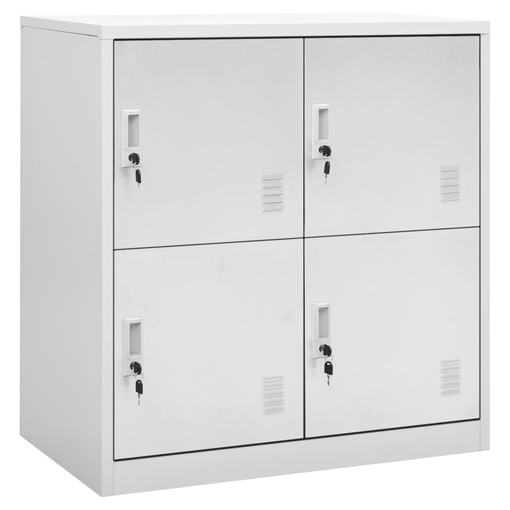Image of vidaXL Locker Cabinet Light Grey 90x45x92.5 cm Steel
