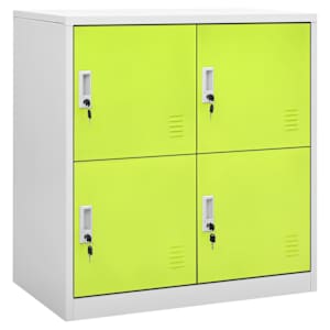vidaXL lukustatav hoiukapp, helehall ja roheline, 90x45x92,5 cm, teras