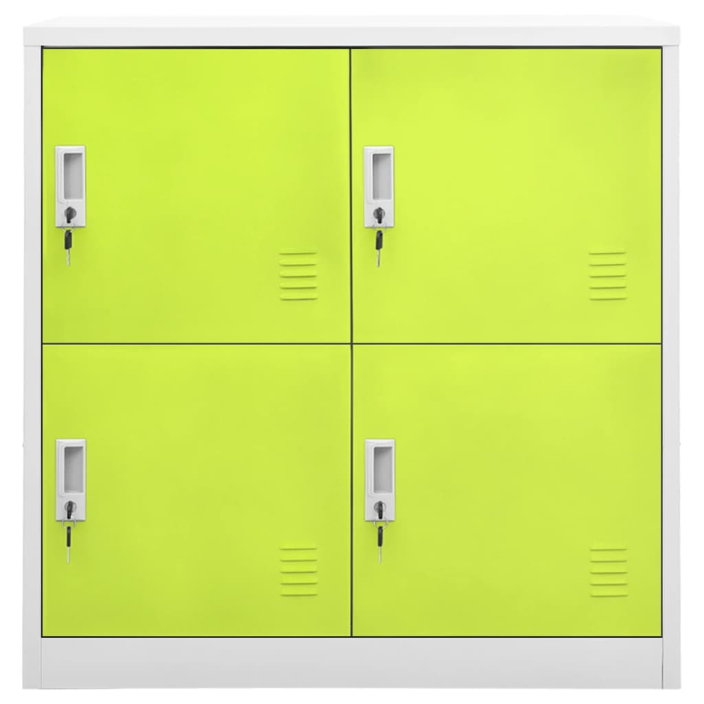Dulap vestiar, gri deschis și verde, 90x45x92,5 cm, oțel