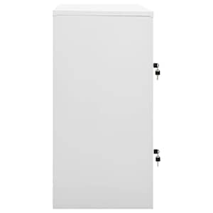 Uzamykatelná skříň světle šedá a zelená 90 x 45 x 92,5 cm ocel - obrázek 3