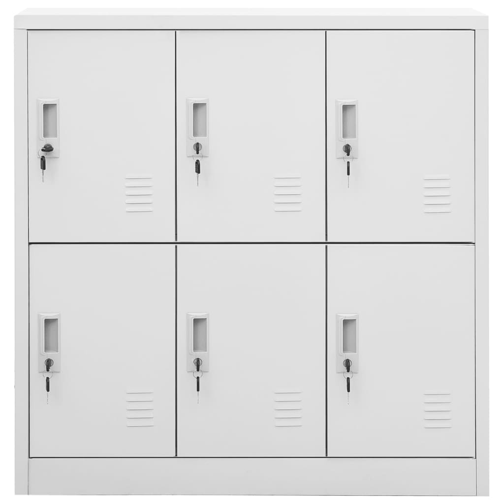 

vidaXL Lockerkast 90x45x92,5 cm staal lichtgrijs