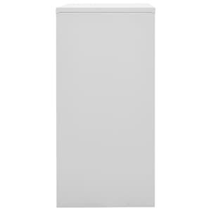 Uzamykatelná skříň světle šedá a červená 90 x 45 x 92,5 cm ocel - obrázek 3