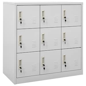 Omara s ključavnico svetlo siva 90x45x92,5 cm jeklo