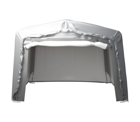 vidaXL Opslagtent 370x370 cm staal grijs