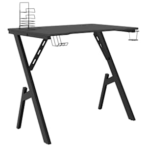 vidaXL m&auml;nguri arvutilaud Y-jalgadega, must, 90x60x75 cm