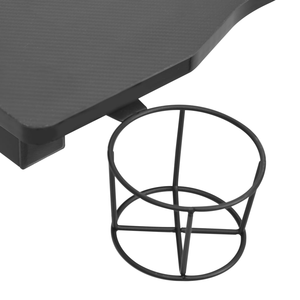  Herný stôl LED s nohami v tvare Y čierny 110x60x75 cm