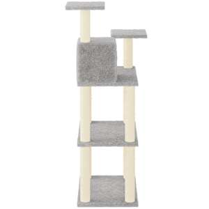 Škrabadlo pro kočky se sisalovými sloupky světle šedé 118,5 cm - obrázek 4