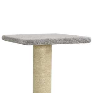 Škrabadlo pro kočky se sisalovými sloupky světle šedé 118,5 cm - obrázek 7