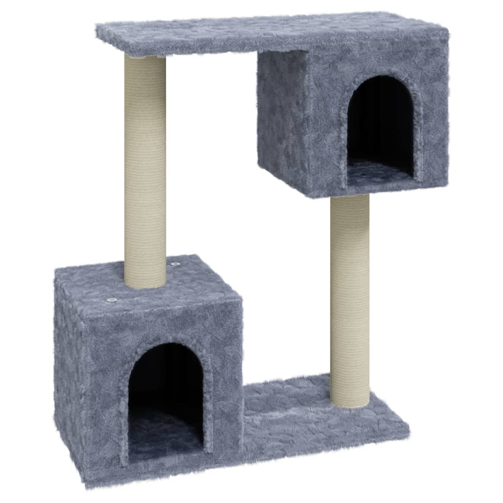 vidaXL Škrabadlo pro kočky se sisalovými sloupky světle šedé 60 cm