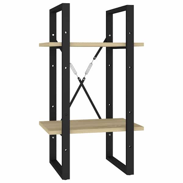 vidaXL 2-korruseline raamatukapp Sonoma tamm 40x30x70 cm tehispuit