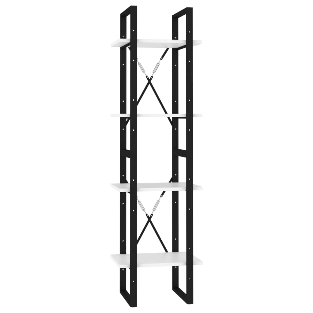 vidaXL 4-szintes fehér szerelt fa könyvszekrény 40 x 30 x 140 cm-image-806417