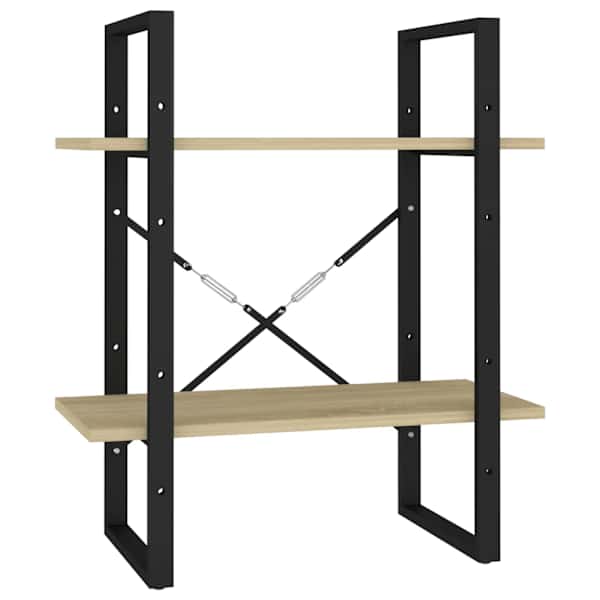 vidaXL 2korruseline raamatukapp Sonoma tamm 60x30x70 cm tehispuit
