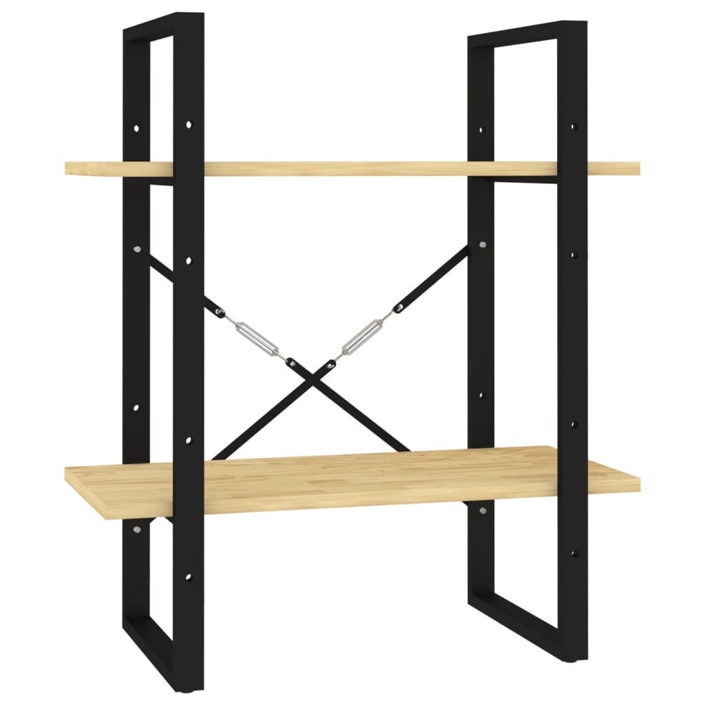 vidaXL Knihovna se 2 policemi 60 x 30 x 70 cm masivní borovice