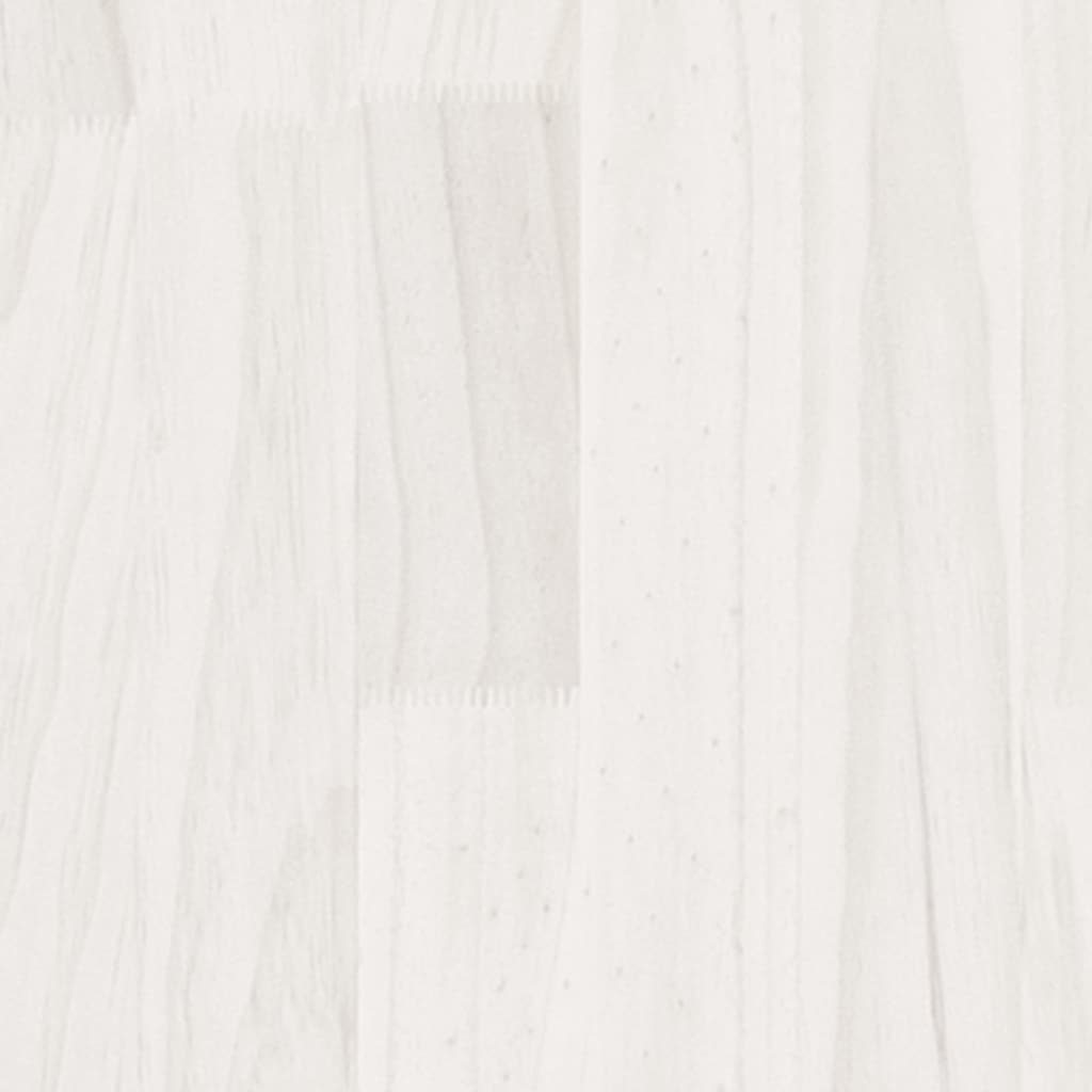 Bücherregal 2 Fächer Weiß 60x30x70 cm Kiefer Massivholz