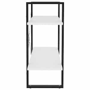 Knihovna se 2 policemi bílá 80 x 30 x 70 cm kompozitní dřevo - obrázek 5