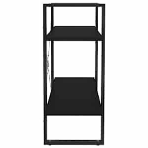 Knihovna se 2 policemi černá 80 x 30 x 70 cm kompozitní dřevo - obrázek 5