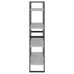 Knihovna se 4 policemi betonově šedá 80 x 30 x 140 cm kompozit - obrázek 6