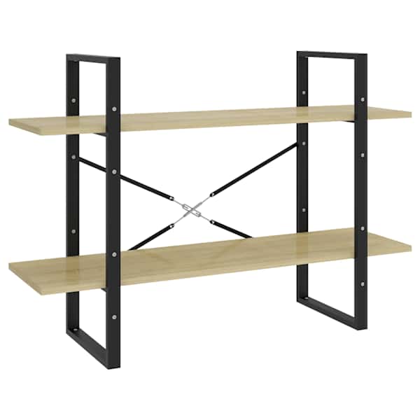 vidaXL 2-korruseline raamaturiiul 100x30x70 cm, Sonoma, tehispuit