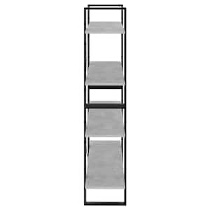 Knihovna se 4 policemi betonově šedá 100 x 30 x 140 cm kompozit - obrázek 6