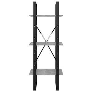 Knihovna se 3 policemi betonově šedá 40 x 30 x 105 cm kompozit - obrázek 5