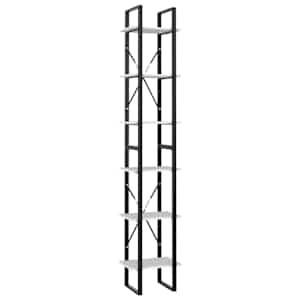 Knihovna se 6 policemi bílá 40 x 30 x 210 cm kompozitní dřevo - obrázek 2