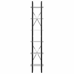 Knihovna se 6 policemi bílá 40 x 30 x 210 cm kompozitní dřevo - obrázek 5