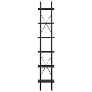 Knihovna se 6 policemi šedá 40 x 30 x 210 cm kompozitní dřevo - obrázek 5