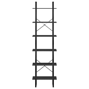 Úložný regál černý 60 x 30 x 210 cm kompozitní dřevo - obrázek 5