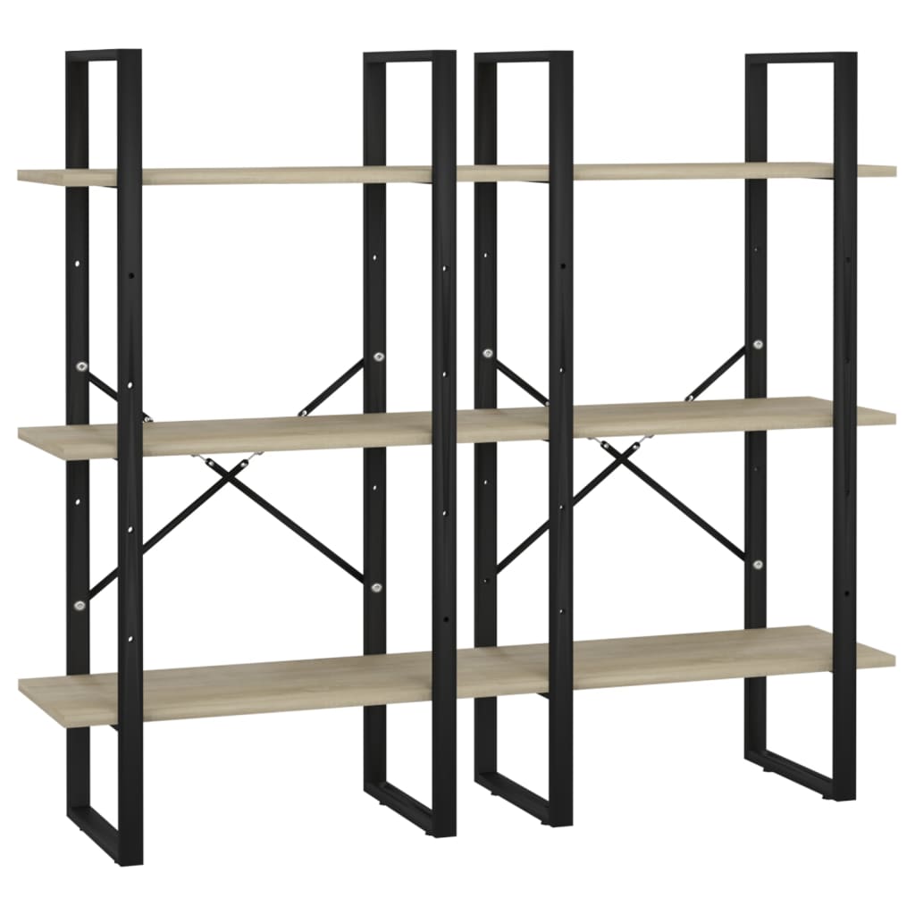

vidaXL Opbergrekken 2 st 60x30x210 cm spaanplaat sonoma eikenkleurig