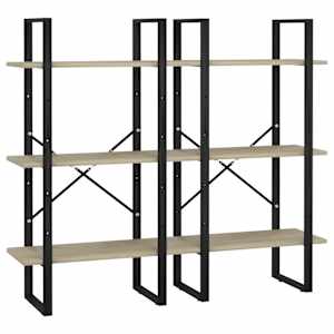 Úložný regál dub sonoma 60 x 30 x 210 cm kompozitní dřevo - obrázek 3